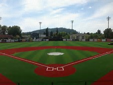 The field was renovated in recent years, including this new turf surface that was designed to better handle the rains of the Pacific Northwest.