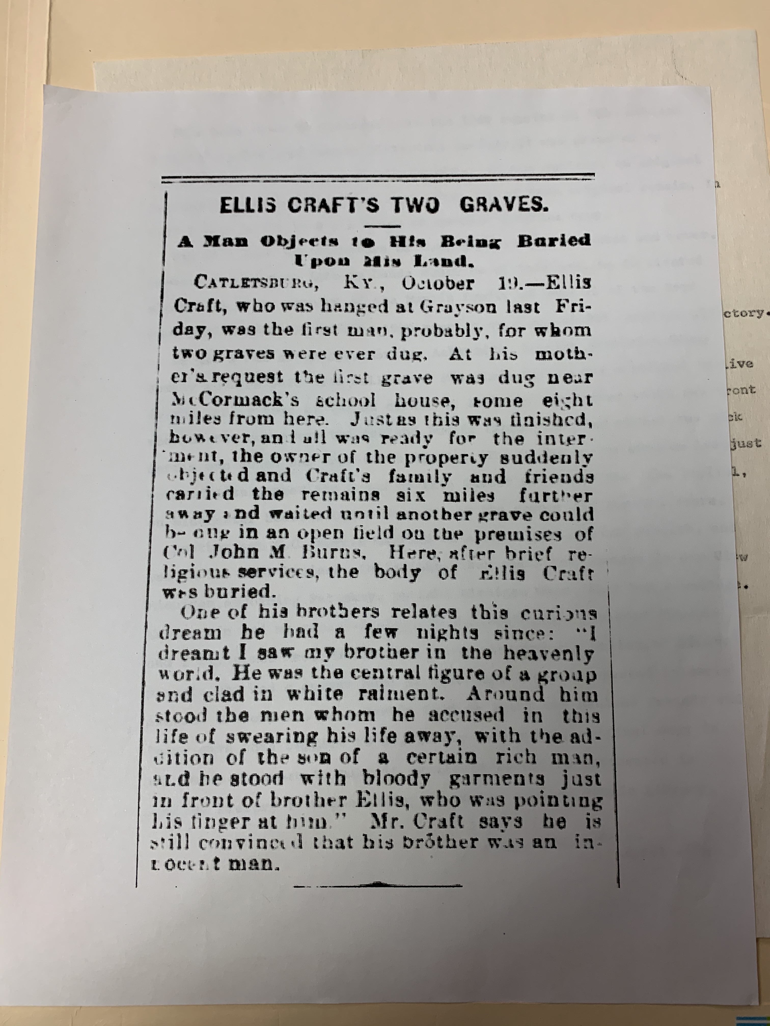 News Article on the Tragedy