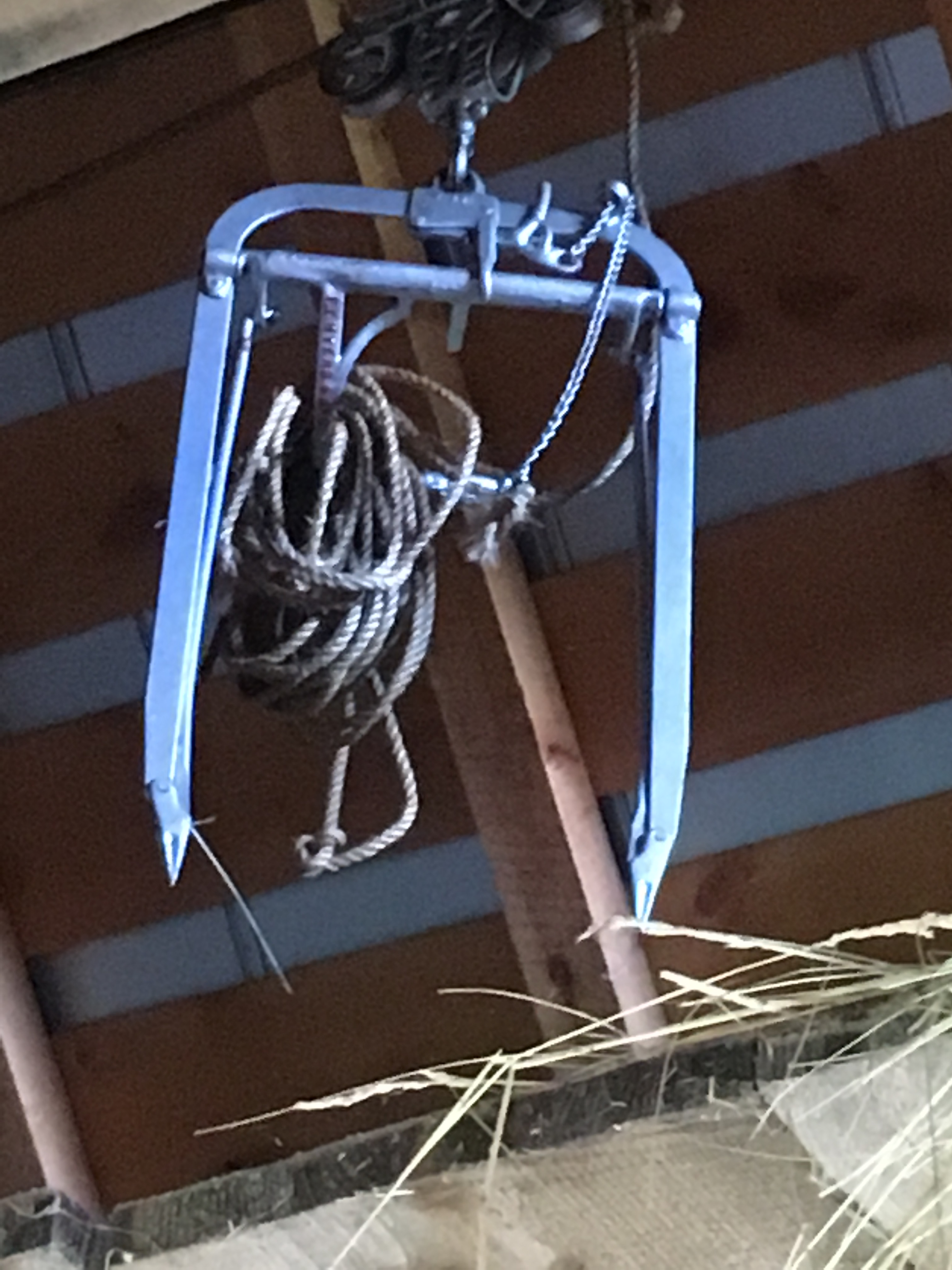 Hay trolley in the hay loft