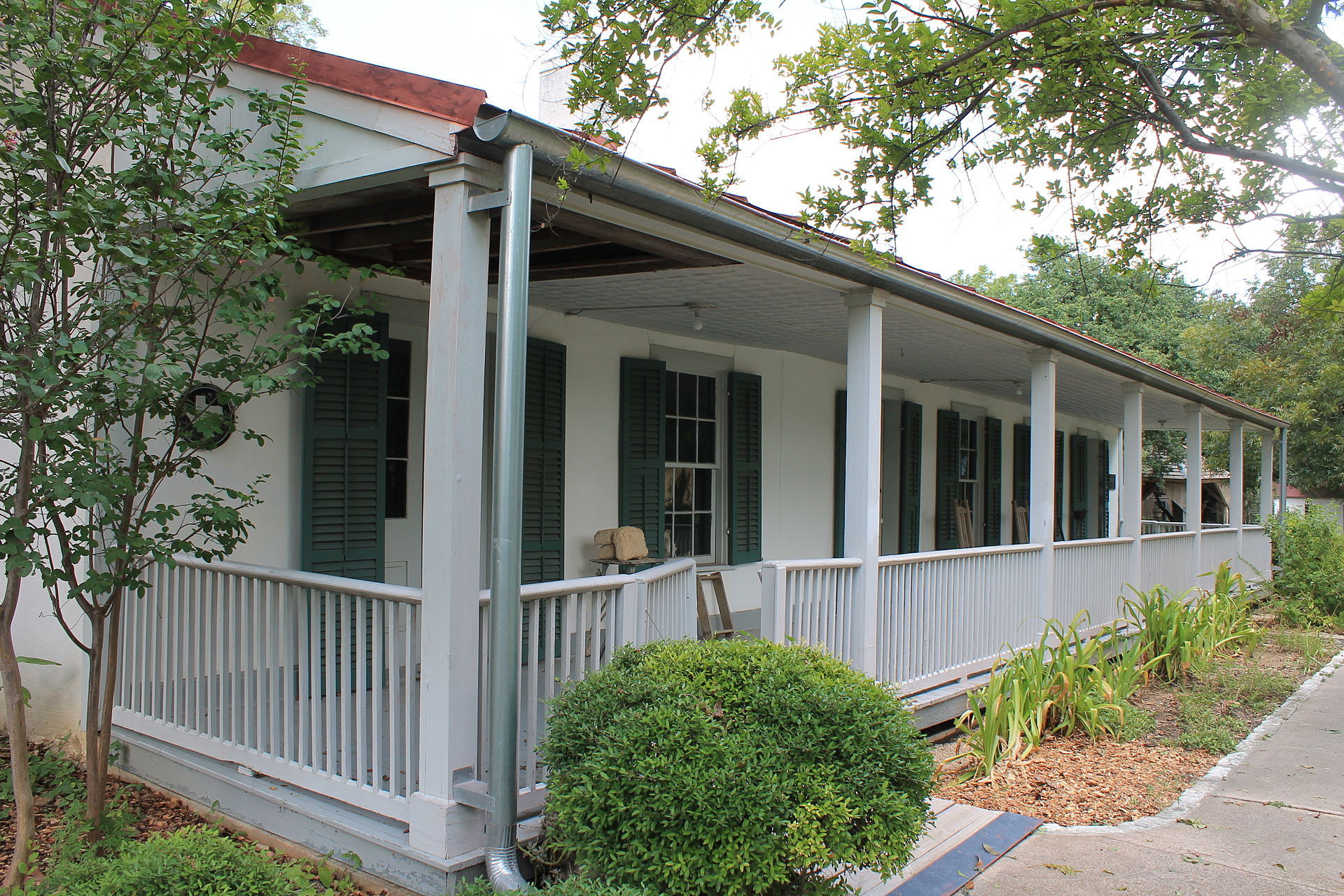 The Yturri-Edmunds House was completed by 1860 and is one of the few remaining adobe block houses in San Antonio.