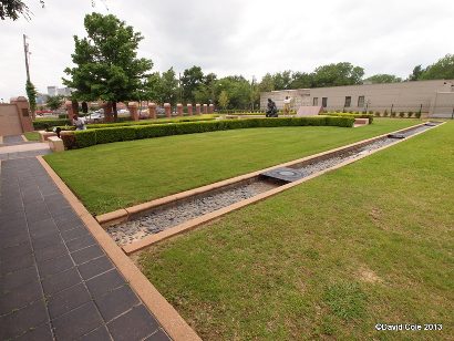 The grounds of the cemetery memorial.