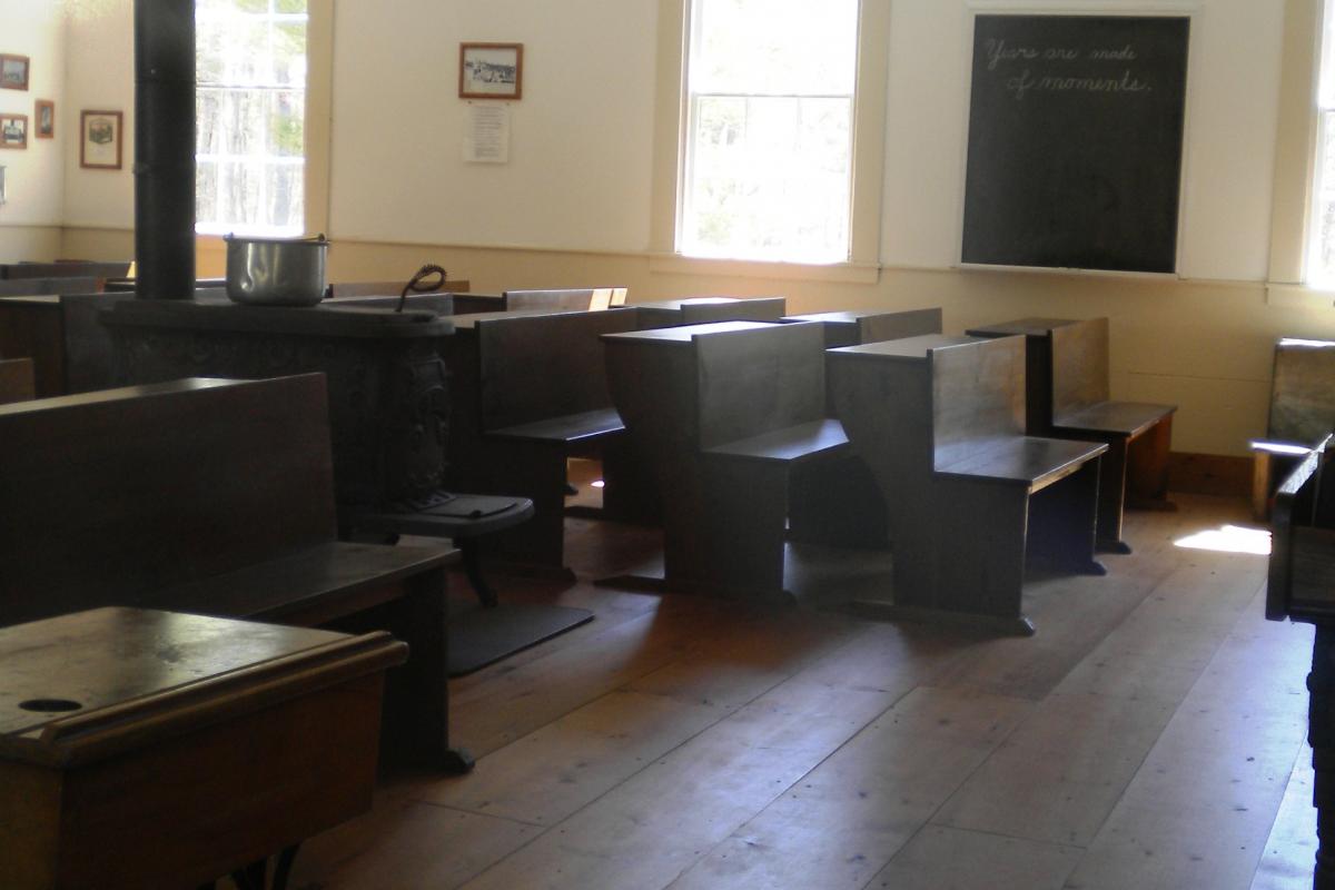 Interior of the schoolhouse