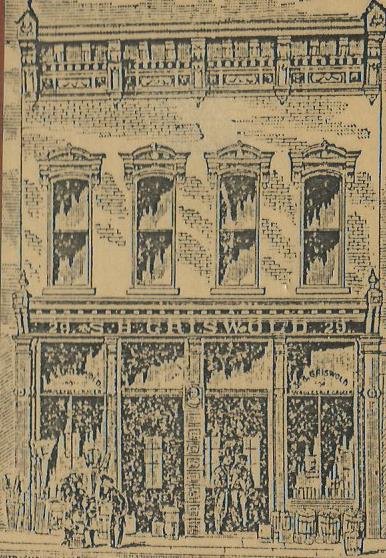 Griswold Grocery building, circa 1888.
