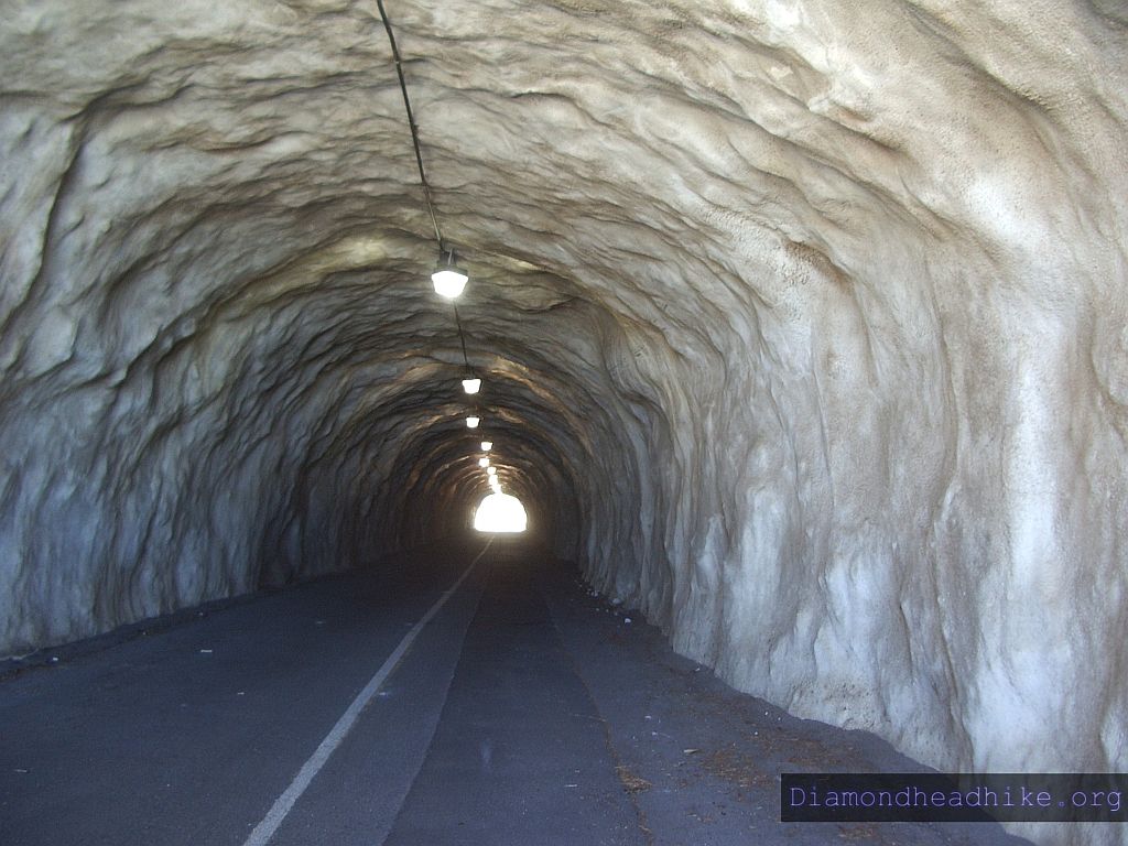Kapahulu Tunnel - After it was widened in 1922 and 1932 the Kapahulu Tunnel is now 15 feet wide and 17 feet tall