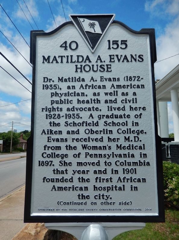 One side of the historical marker. 