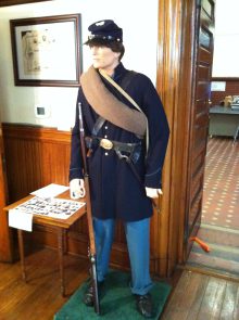 An example of a Union Soldier during the Civil War displayed at the museum