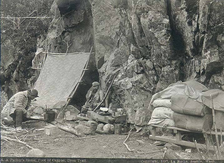 The gold miners would stay in shacks and tents. They never had a permanent home during the Gold Rush.