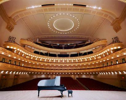 Carnegie Hall's grand theater- one of several stages in the venue.