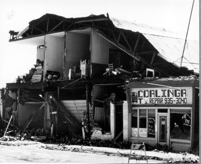Some of the damage caused by the earthquake