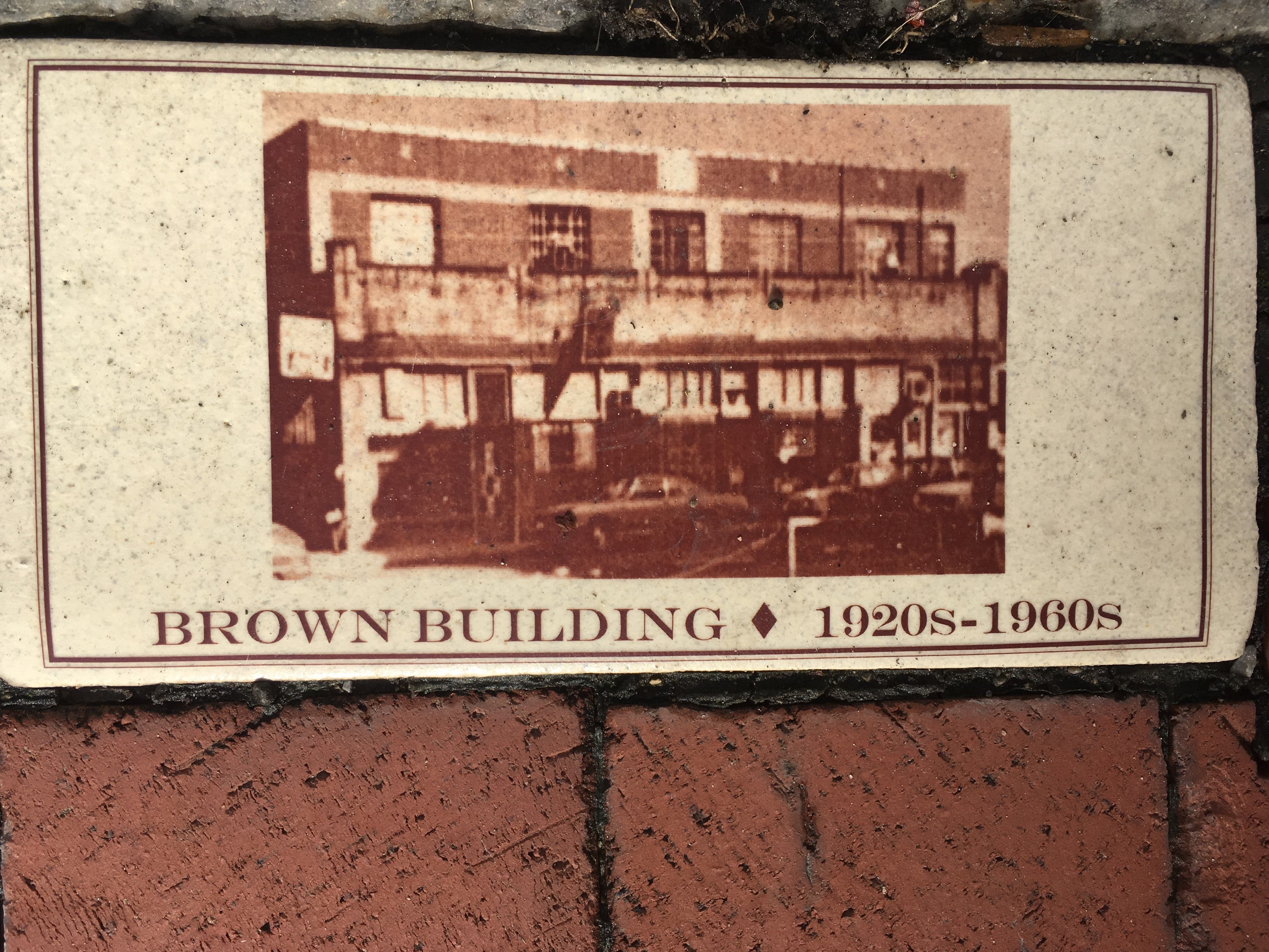 A historical brick placed by the West Virginia Center for African American Art & Culture, Charleston WV.