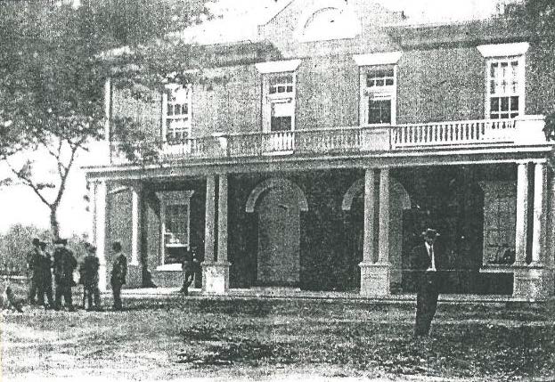 A one-story porch was added to the Princess Anne County Courthouse sometime between 1906 and 1918.  Other changes included converting two second story windows to doorways and installation of a front gable with lunette window.