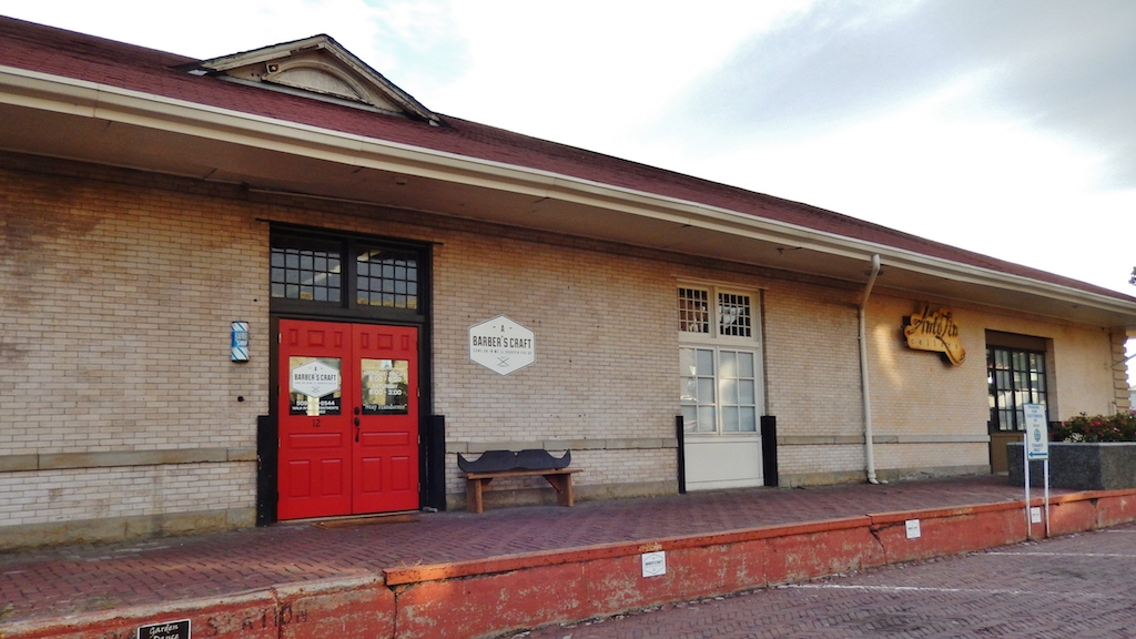 The Burlington Northern Freight Depot is smaller than the passenger depot and only one-story tall.
