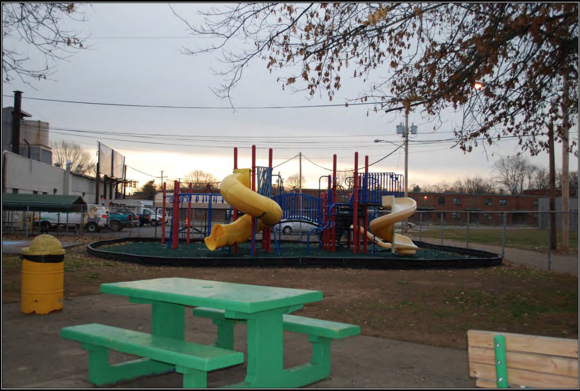 Playground situated to the north of the swimming pool