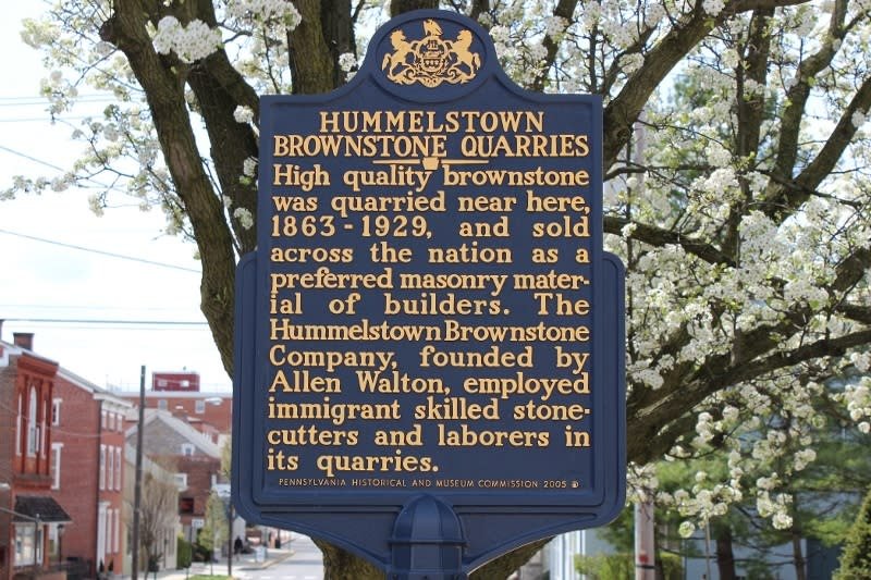 This historical marker is located on E. Main St. in Hummelstown.