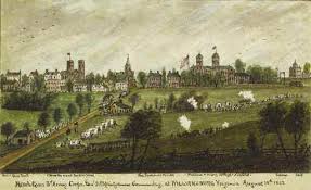 Sneden's watercolor painting of Williamsburg in 1862