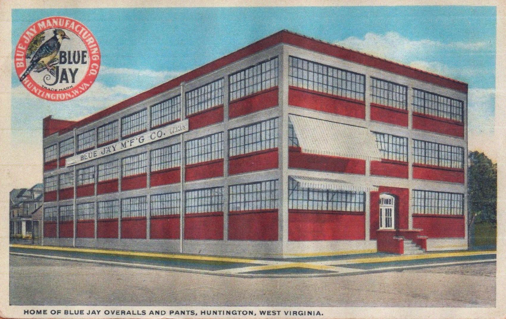 Postcard showing the Blue Jay warehouse, post-1918