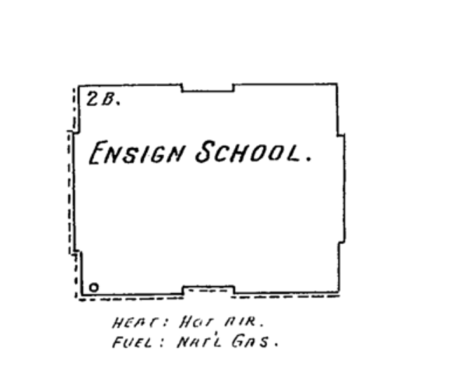 The Ensign School, from the 1904 Sanborn map