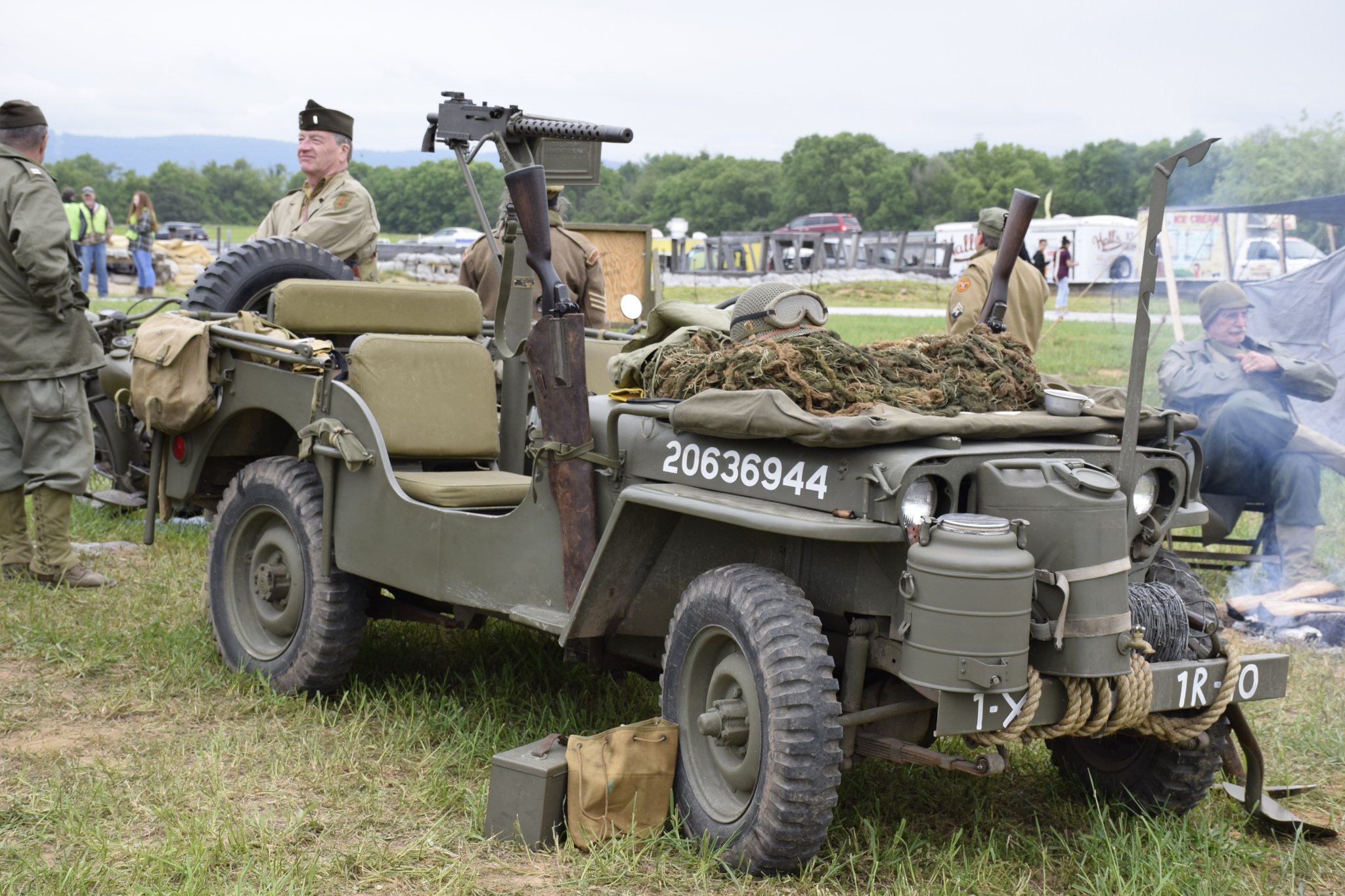 A world War II jeep on display during USAHEC's annual Military Heritage Days.