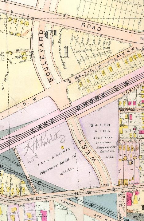Location of Bridge 54 in 1912.