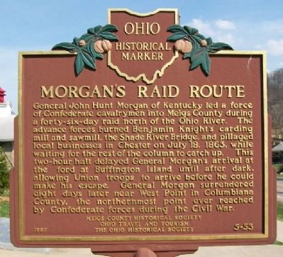 Morgan's Raid Route Historical Marker