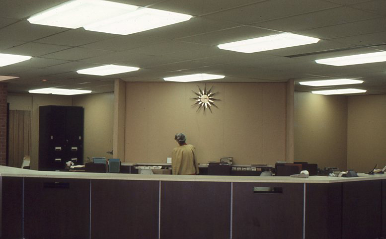 Cook Library Circulation Desk, circa 1970