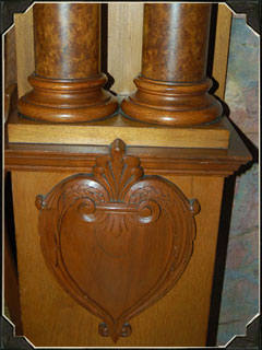 Here is an example of the beautiful craftsmanship found on the first floor of the Millikin Homestead. 