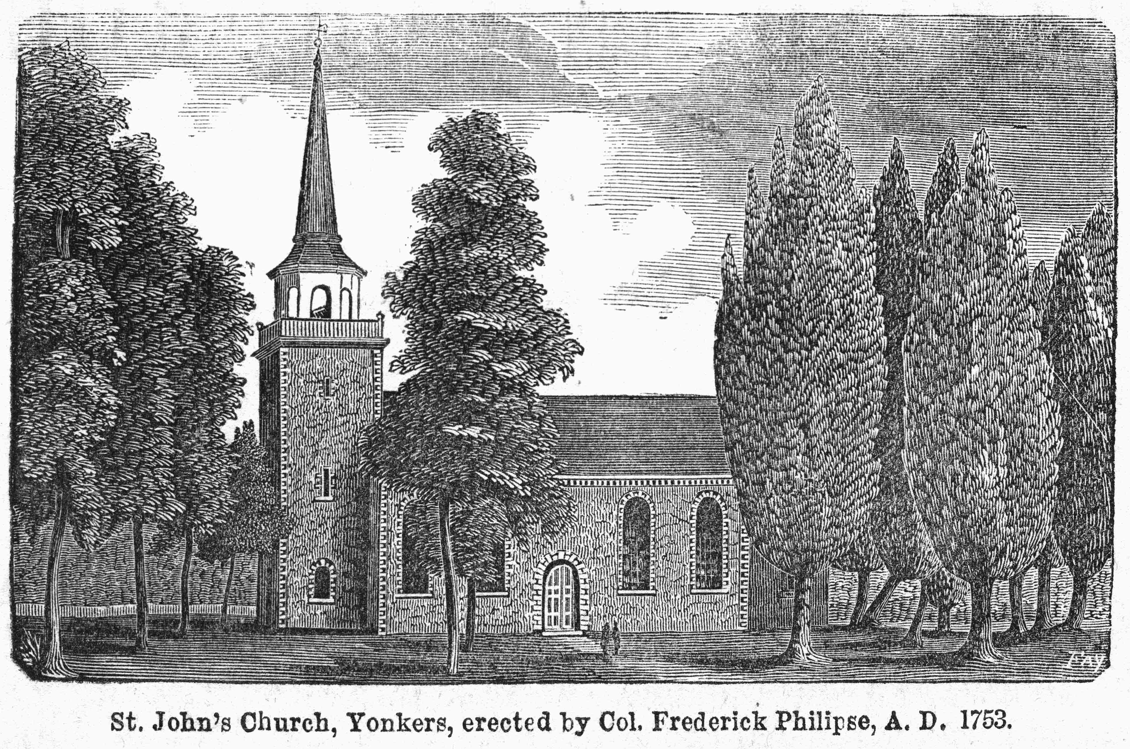St. John's Episcopal Church, circa 1855.