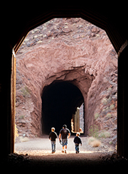 One of the five tunnels along the Historic Railroad Trail. Source: National Park Service.