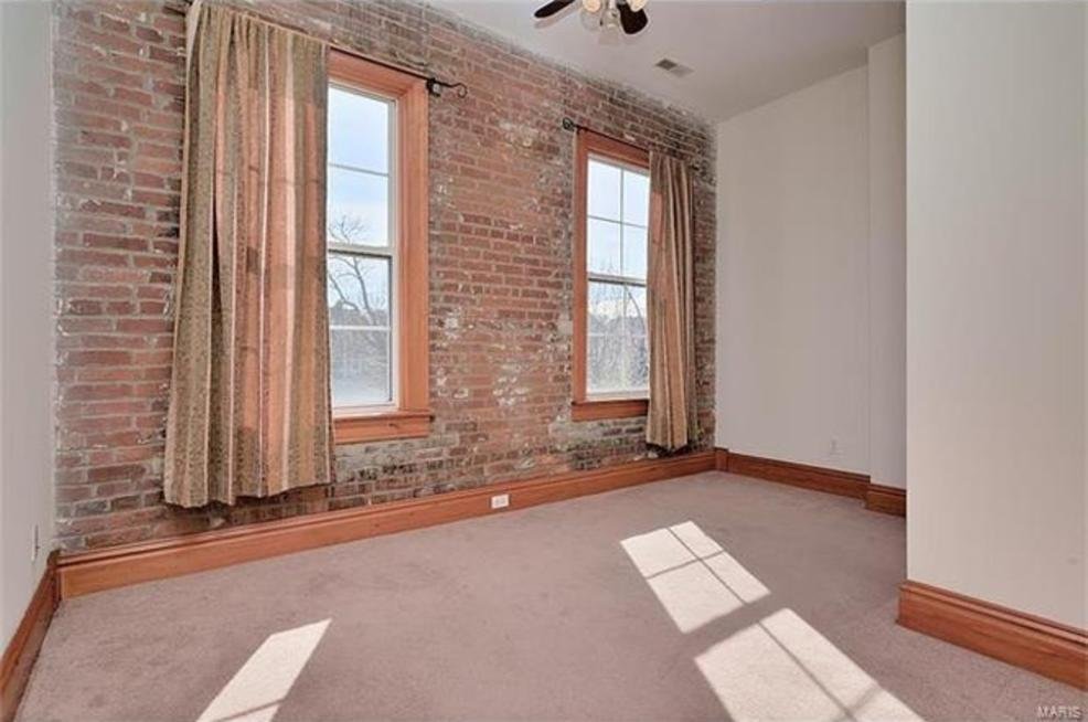 A piece of original wall that was present when Angelou lived in the house