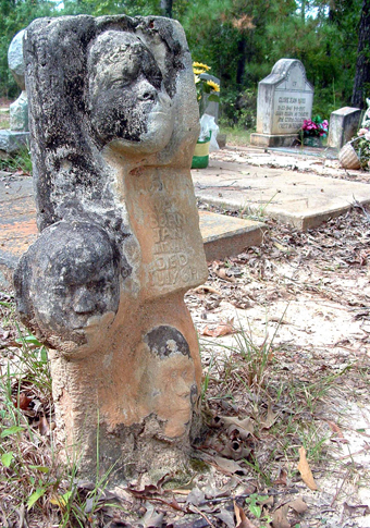 Headstone of wife, Korean, and three daughters.