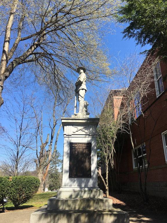 The monument includes the names of men who served from Putnam County