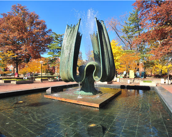 The fountain was built to honor the memory of the 75 who perished on November 14,1970
