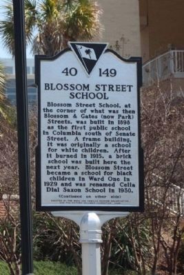 The front of the historical marker.