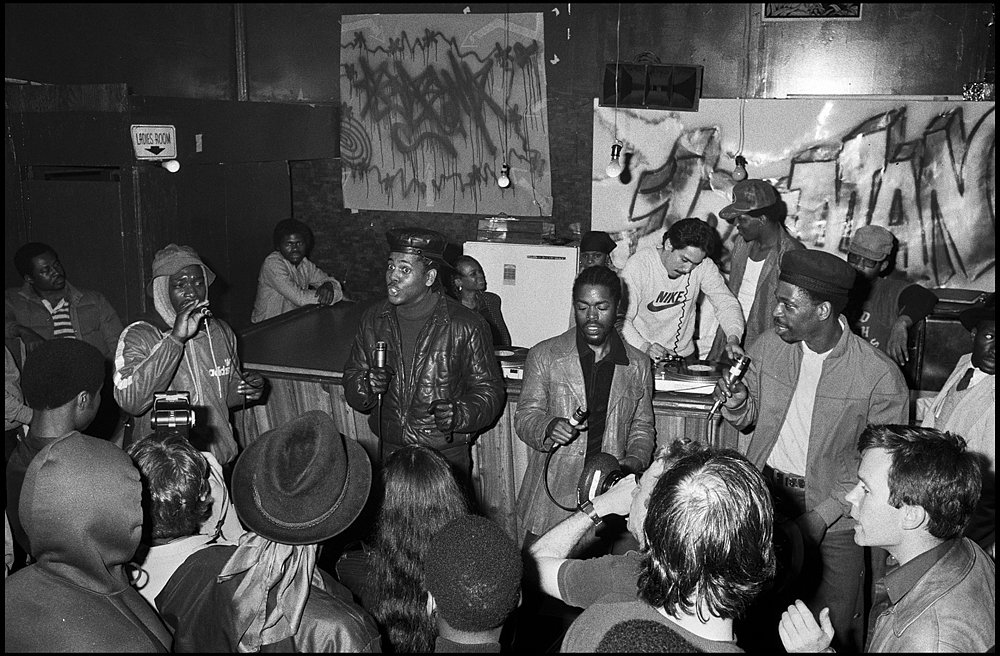 The Cold Crush Brothers performing in the Dixie Club