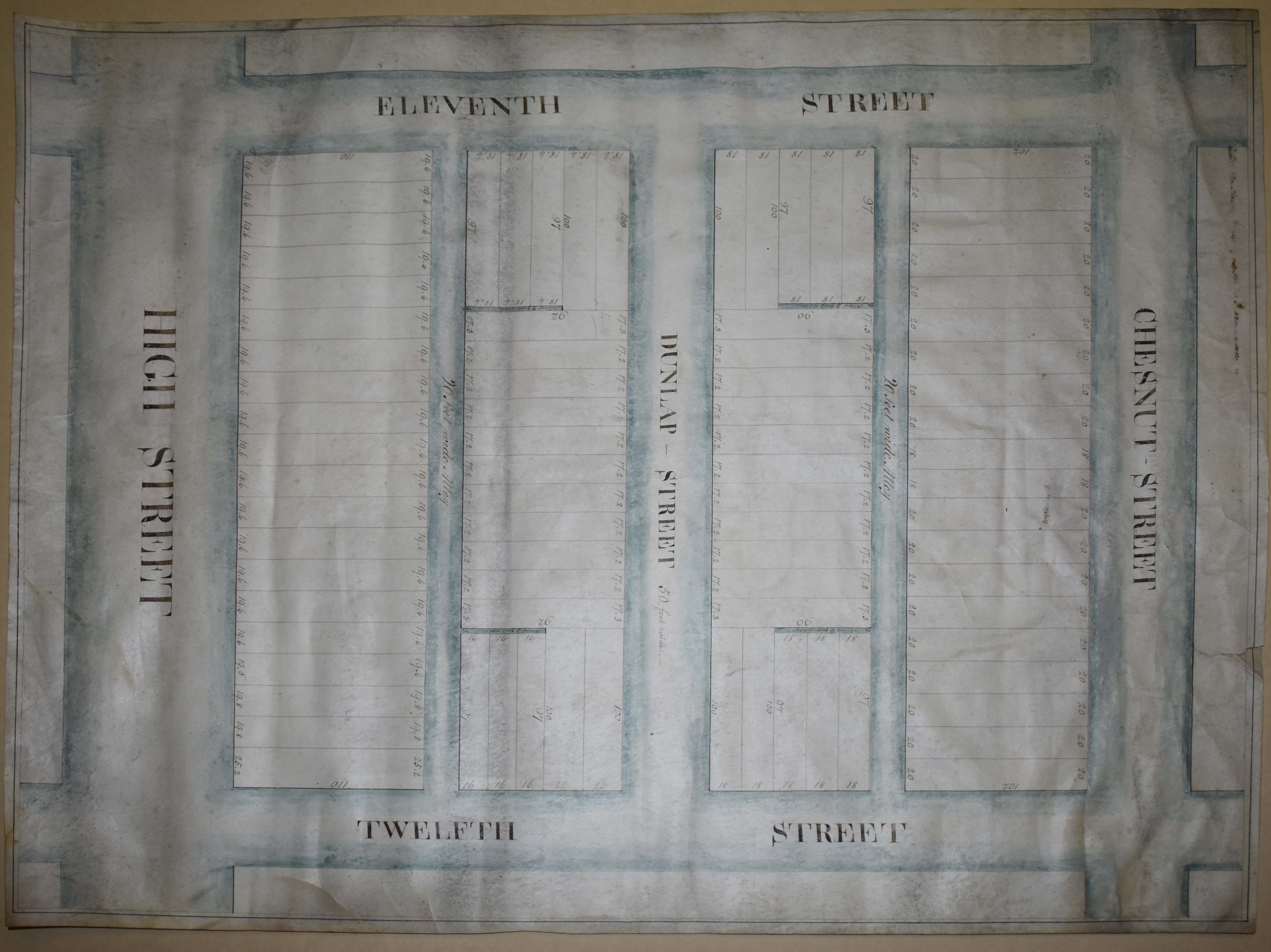Map of Girard Block, fall 1831?