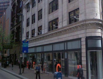 The 800 block of Liberty Avenue in 2012, former home of the Pegasus Lounge.