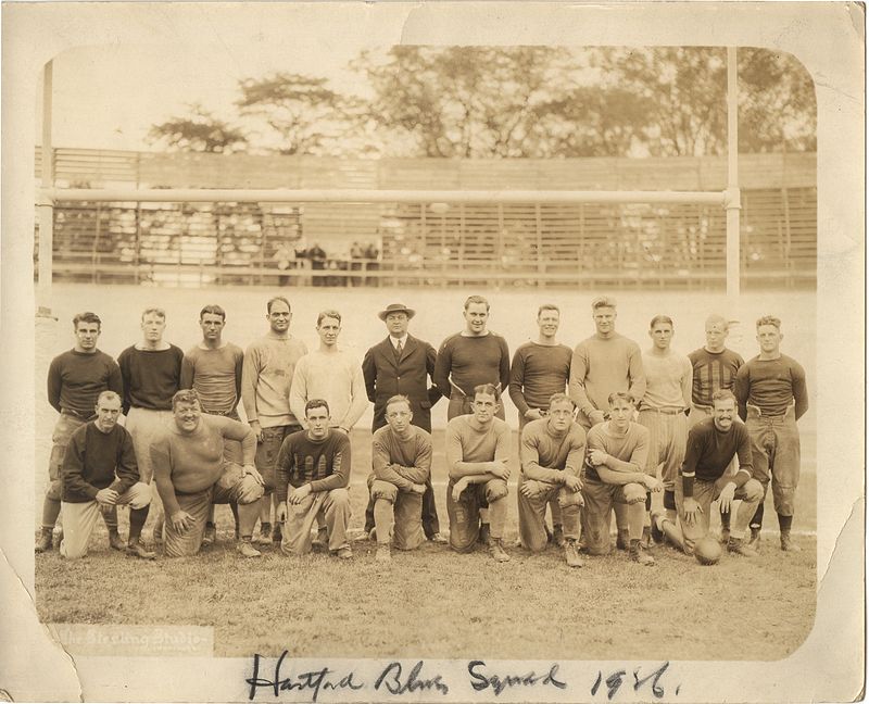 The 1926 Hartford Blues, after joining the NFL and leaving Bulkeley Stadium.