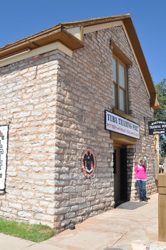 The trading post has authentic Navajo goods available for purchase.