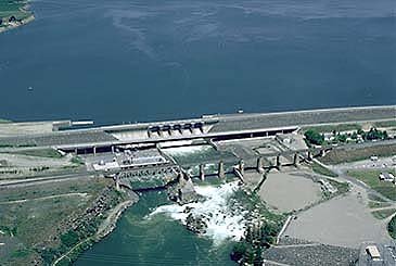 The current dam was built in the 1970s and replaced the dam that created the reservoir.