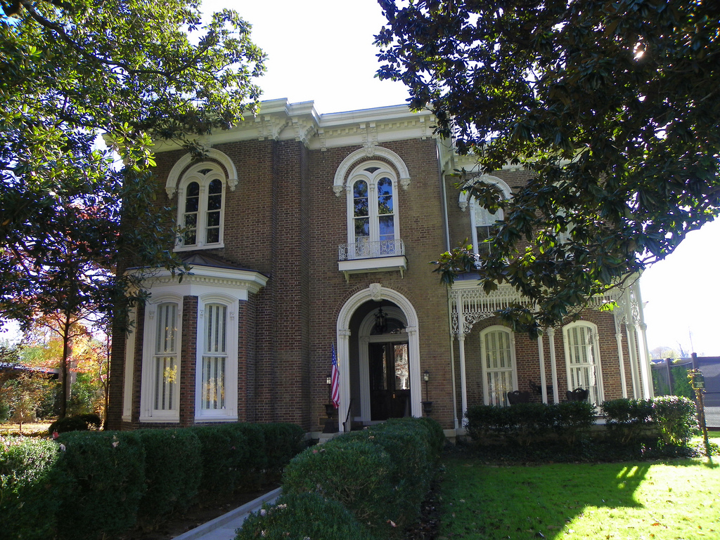 This Italianate-style mansion was built in 1869 by former Confederate General Joseph B. Palmer as a wedding present for his second bride. Image obtained from flickr.