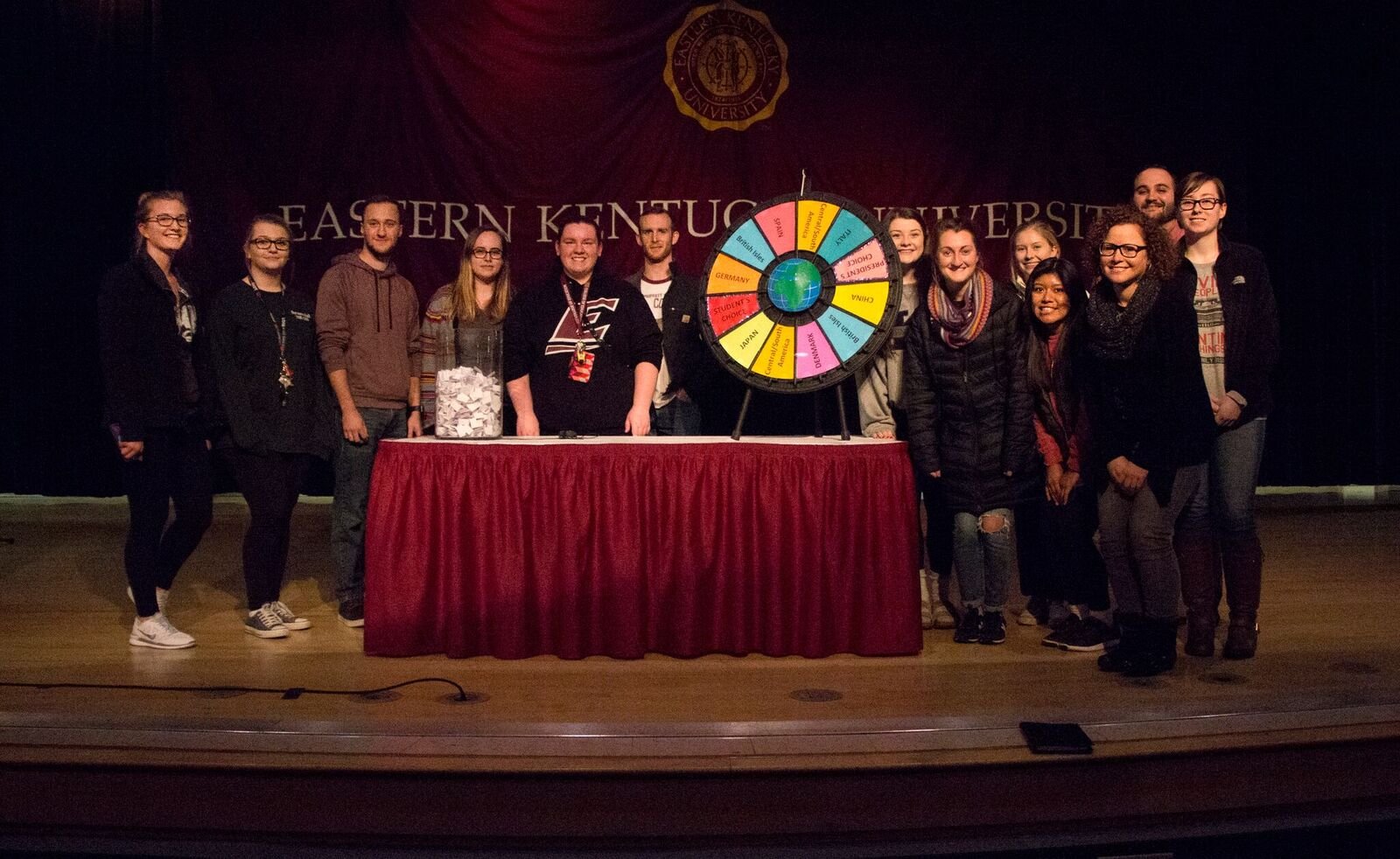Education Abroad's Spin-The-Wheel event, 2017.