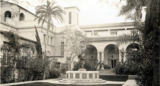 The Ebell's courtyard and gardens. ca. 1930