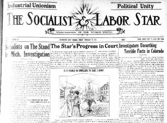 Socialist and Labor Star paper in 1914. Image obtained from the Library of Congress.