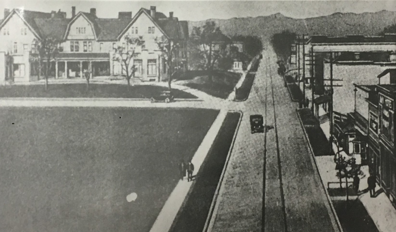 Depiction of the Glenwood as seen from Chestnut Street. Image courtesy of the Kenova Historical Commission.