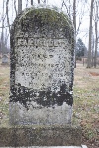 Stone marker for Samuel Doty 1810-1859
Photo credit: Todd A. Stuart