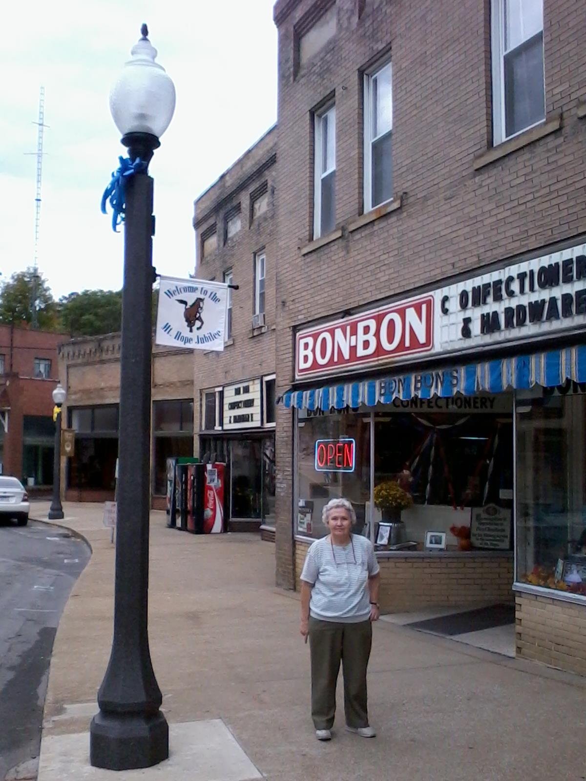 Former owner and operator of Bon-Bon's Hardware and Confectionery, Phyllis Bonafacio. 