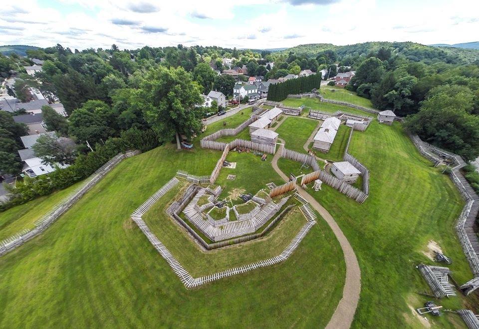 An overhead shot of the fort.