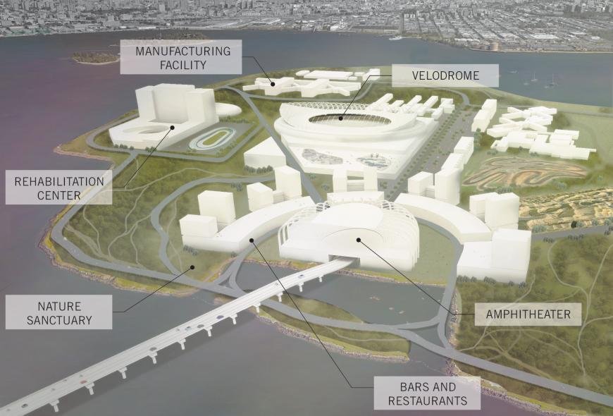 Map of Rikers Island facility.