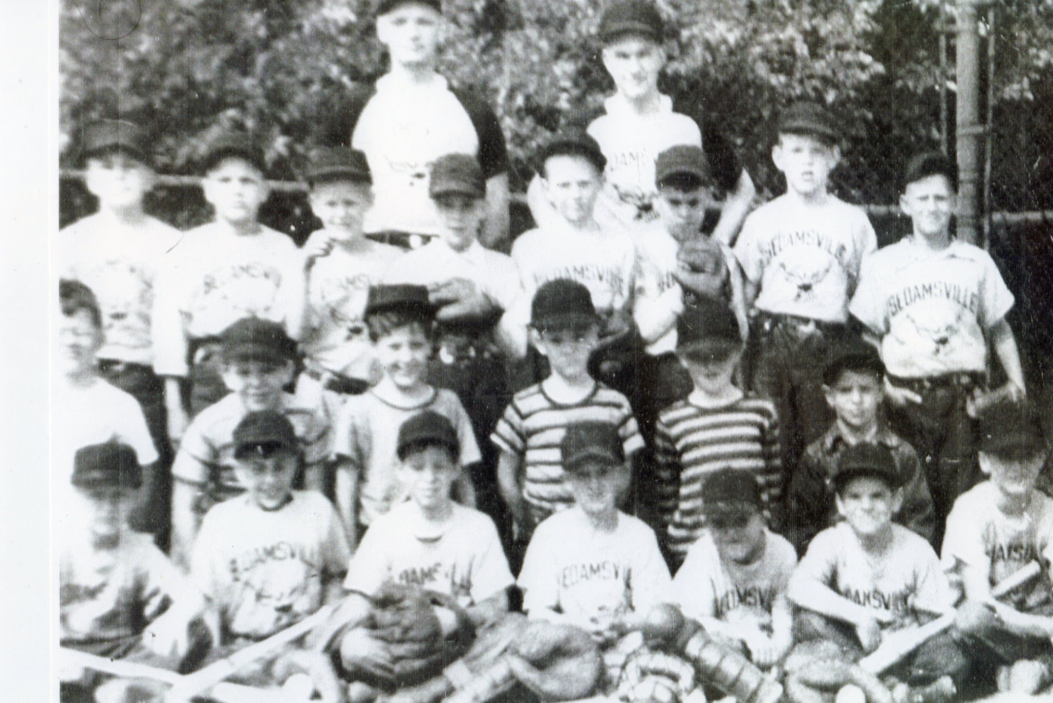 Local Cincinnati Baseball Legend Pete Rose learned to play ball at Bold Face Park. Rose is pictured second to the right on the bottom row. Photo Courtesy of the Donald and Pamela Balzer Private Collection.