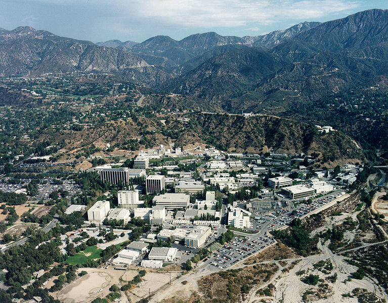 Aerial Photo of Jet Propulsion Laboratory. Photo Courtesy of NASA JPL in public domain.